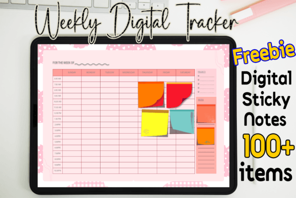 Download Weekly Digital Planner Sticky Notes 100+ - Planner sticky notes Collection