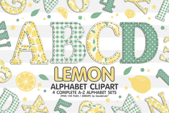 Download Lemon Alphabet Letters Sublimation PNG - Letters Collection