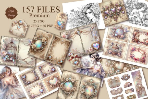 Download Love Letters Ephemera Junk Journal Kit - Letters Collection