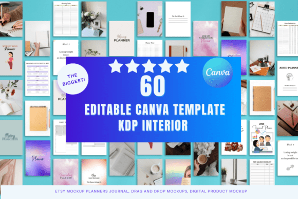 Download About 60 Editable Canva Templates KDP - Premium Resources