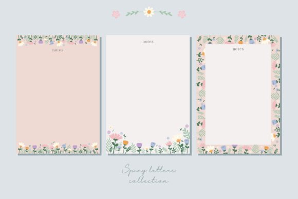 Download Spring Cute Letters and Notes Template - Letters Collection