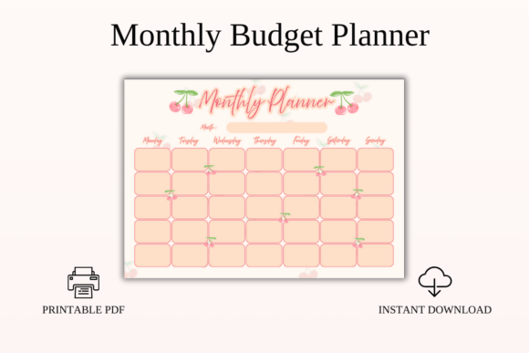 Download Monthly Budget Planner Printable PDF - Monthly budget planner Collection